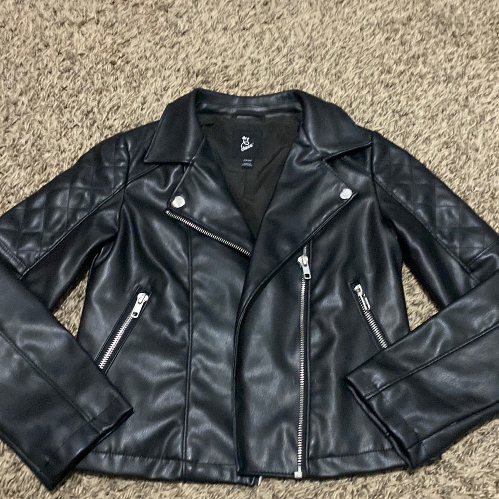 Black leather jacket